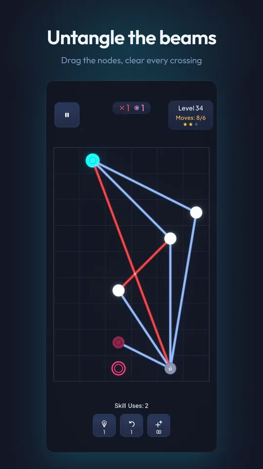 Laser Grid Untangle screenshot 1